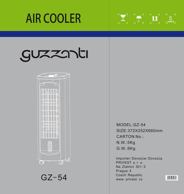 Ochlazovač vzduchu Guzzanti GZ 54 černý bílý, Ochlazovač, vzduchu, Guzzanti, GZ, 54, černý, bílý