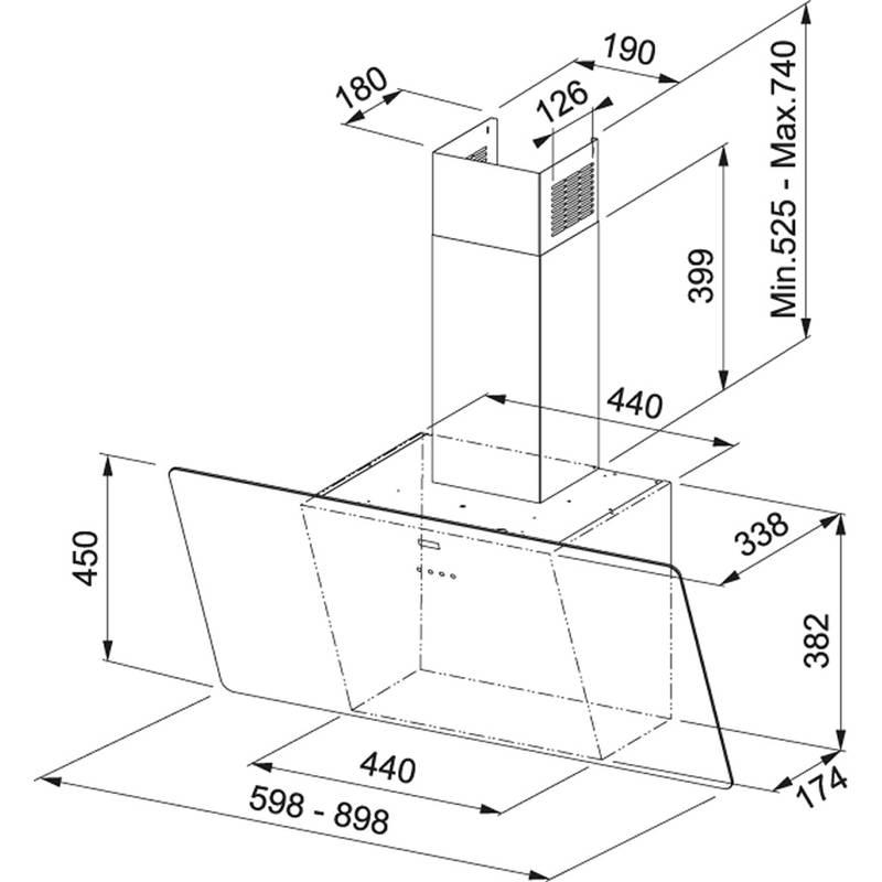 Odsavač par Franke FPJ 615 V WH A bílý, Odsavač, par, Franke, FPJ, 615, V, WH, A, bílý