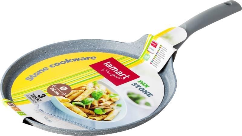 Pánev palačinková Lamart Stone 28 cm šedá