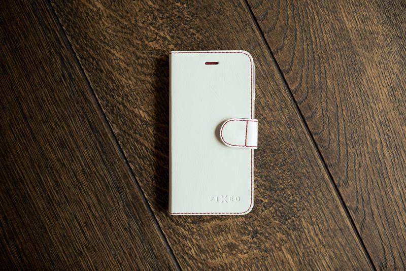 Pouzdro na mobil flipové FIXED FIT pro Apple iPhone 7 Plus bílé
