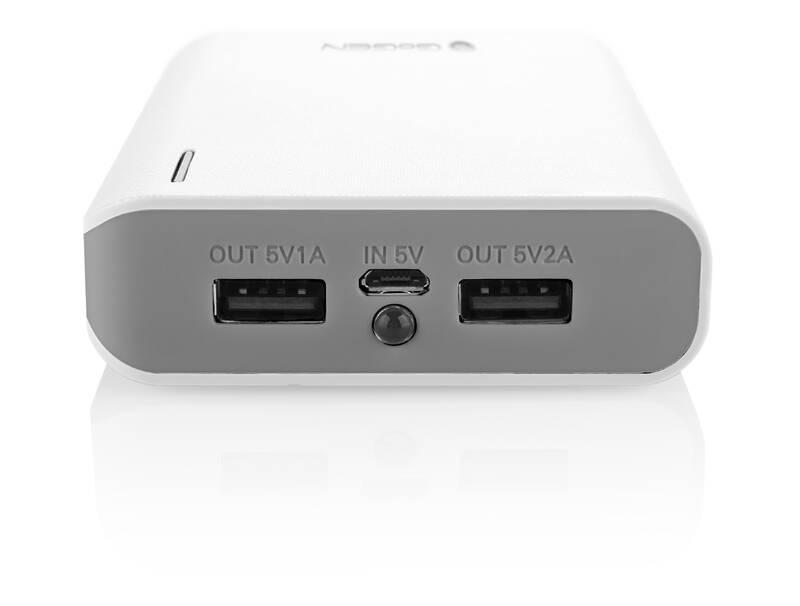 Powerbank GoGEN 10000mAh šedá bílá