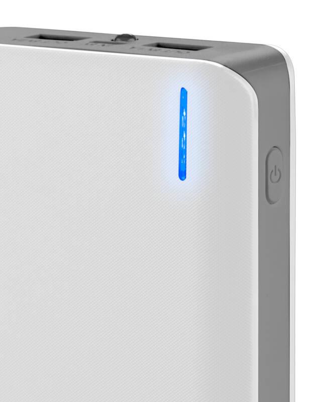 Powerbank GoGEN 10000mAh šedá bílá