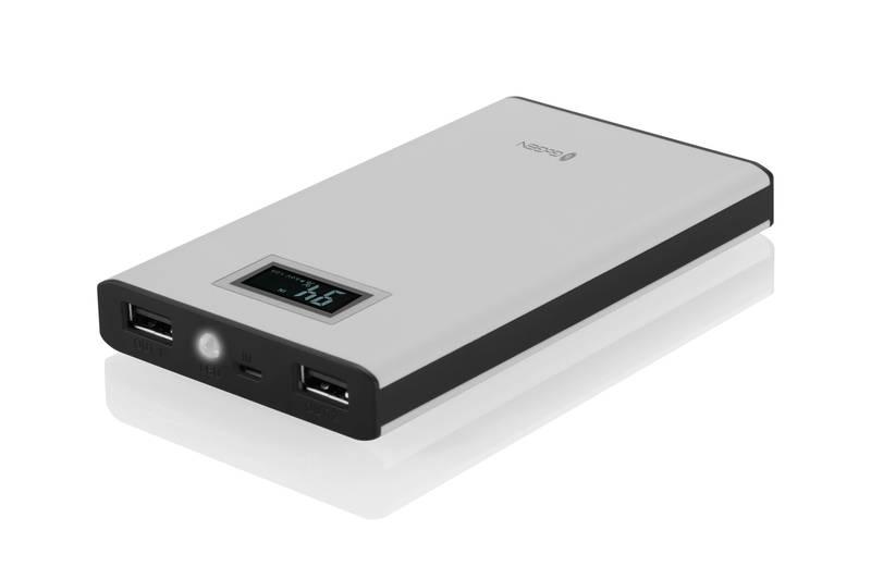 Powerbank GoGEN 8000mAh, display černá bílá