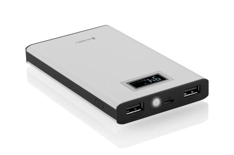 Powerbank GoGEN 8000mAh, display černá bílá