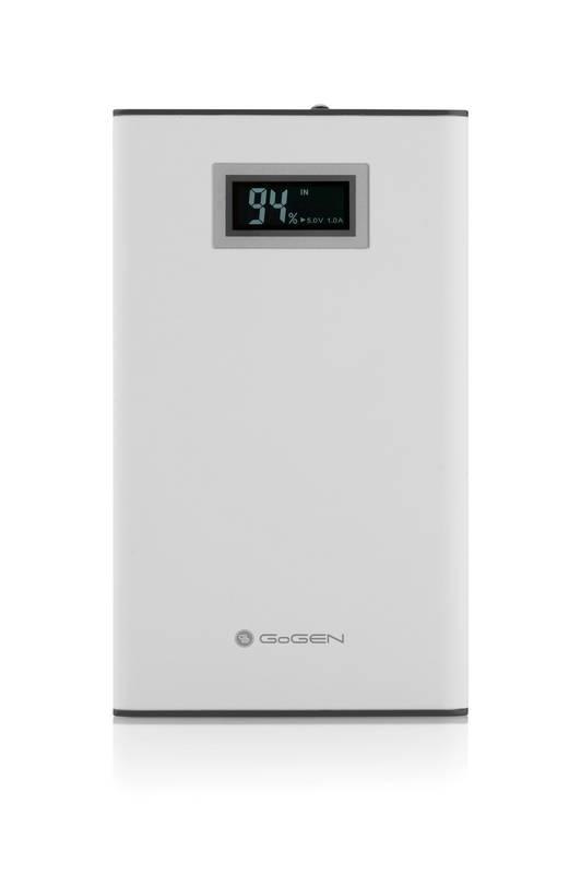 Powerbank GoGEN 8000mAh, display černá bílá