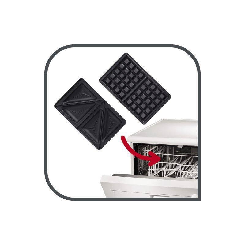 Sendvičovač Tefal SNACK TIME SW342D38 černý chrom