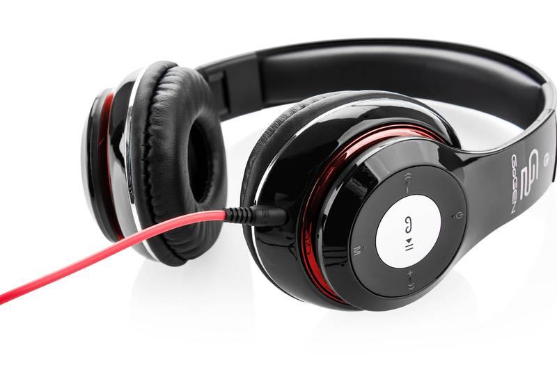 Sluchátka GoGEN HBTM 41BR černá červená