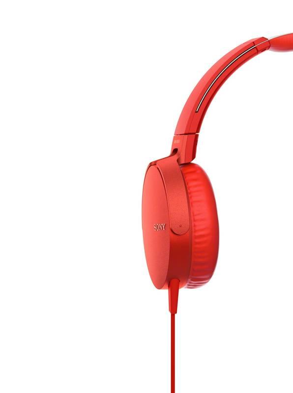 Sluchátka Sony MDR-XB550AP Extra Bass™ červená