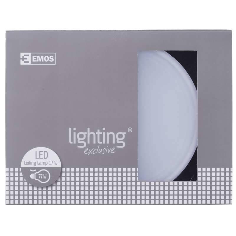 Stropní svítidlo EMOS kruh, 150 x 72 mm, 17W, 1100 lm stříbrné