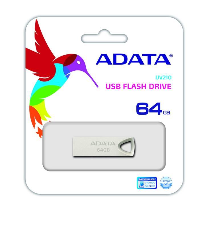 USB Flash ADATA UV210 64GB kovová