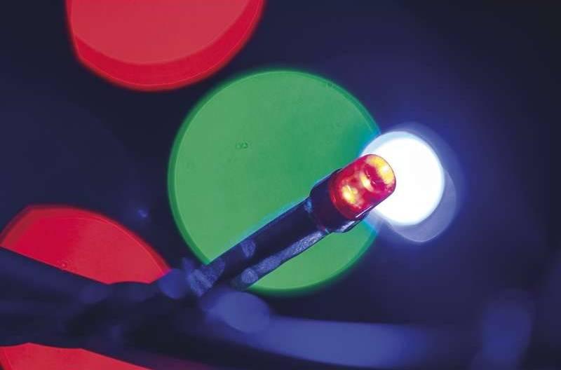 Vánoční osvětlení EMOS 240 LED, 24m, řetěz, vícebarevná, časovač, i venkovní použití, Vánoční, osvětlení, EMOS, 240, LED, 24m, řetěz, vícebarevná, časovač, i, venkovní, použití