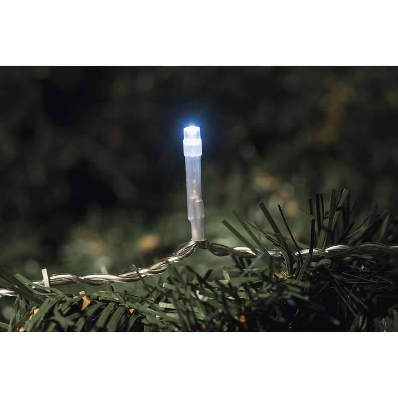 Vánoční osvětlení EMOS 300 LED řetěz - krápníky, 5m, studená bílá, ovladač, programy