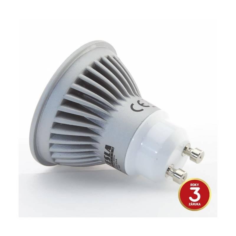 Žárovka LED Tesla bodová, 7W, GU10, teplá bílá