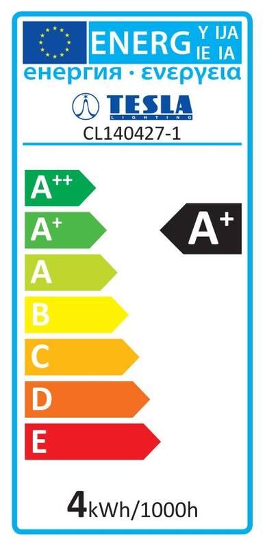 Žárovka LED Tesla Crystal Retro svíčka, 4W, E14, teplá bílá
