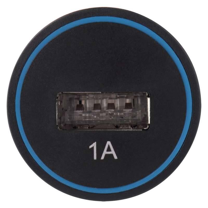 Adaptér do auta EMOS 1x USB, 1A max. černý