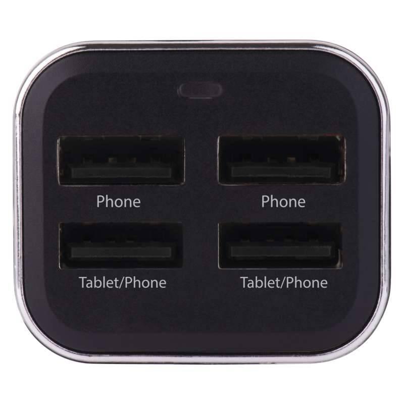 Adaptér do auta EMOS 4x USB, 6,8A max. černý