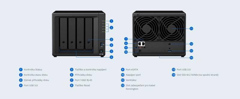 Datové uložiště Synology DS918 černé