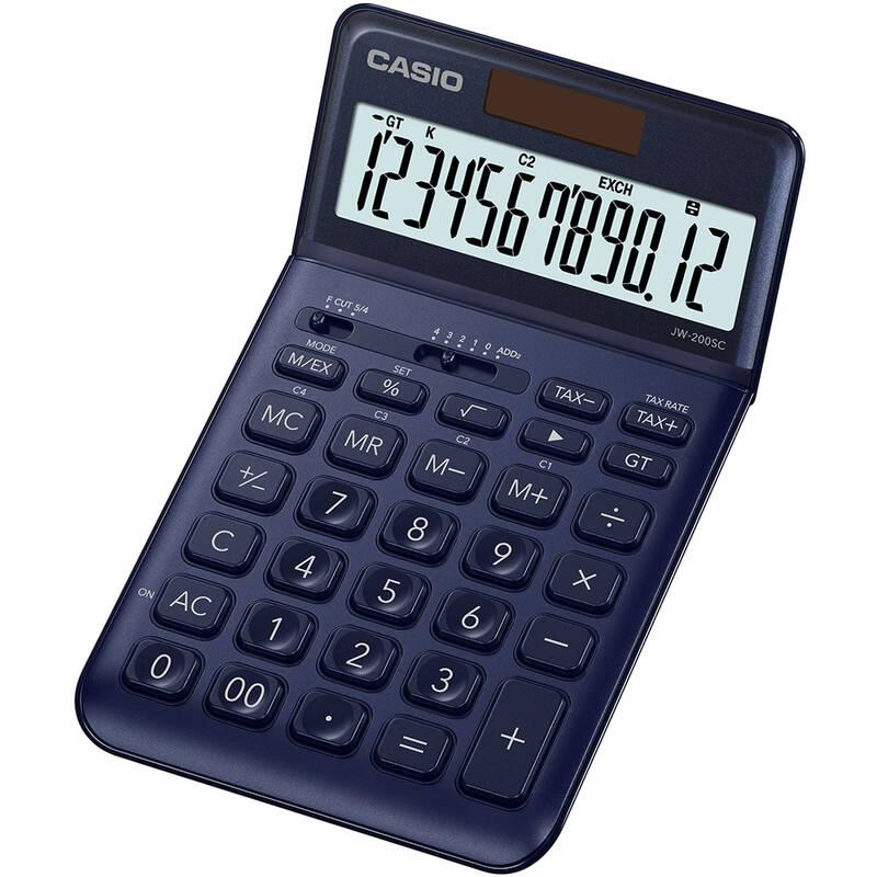 Kalkulačka Casio JW 200 SC NY - tmavě modrá, Kalkulačka, Casio, JW, 200, SC, NY, tmavě, modrá