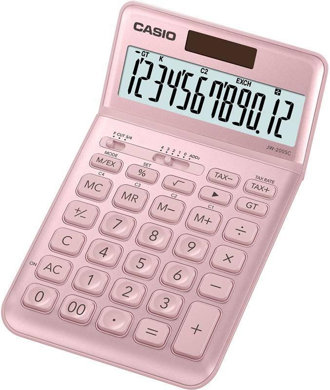 Kalkulačka Casio JW 200 SC PK růžová, Kalkulačka, Casio, JW, 200, SC, PK, růžová