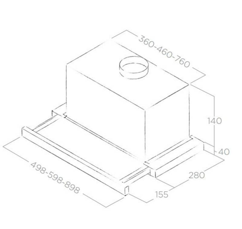 Odsavač par Elica ELITE 14 LUX WH A 60 bílý