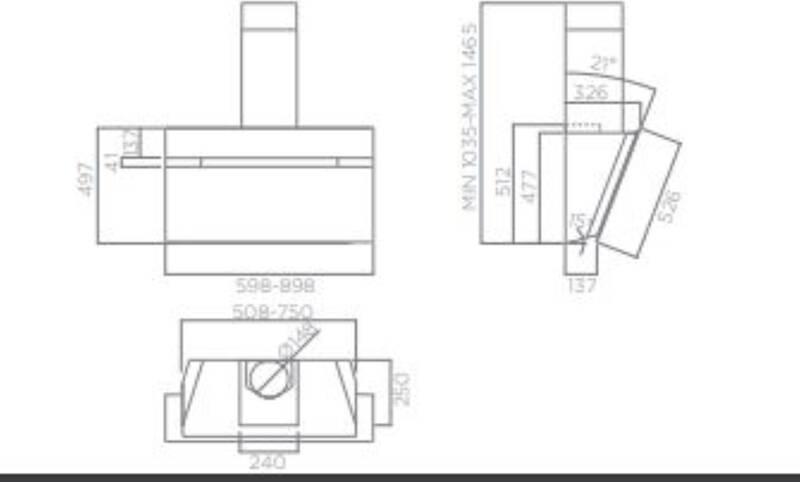 Odsavač par Elica STRIPE LUX WH A 90 bílý