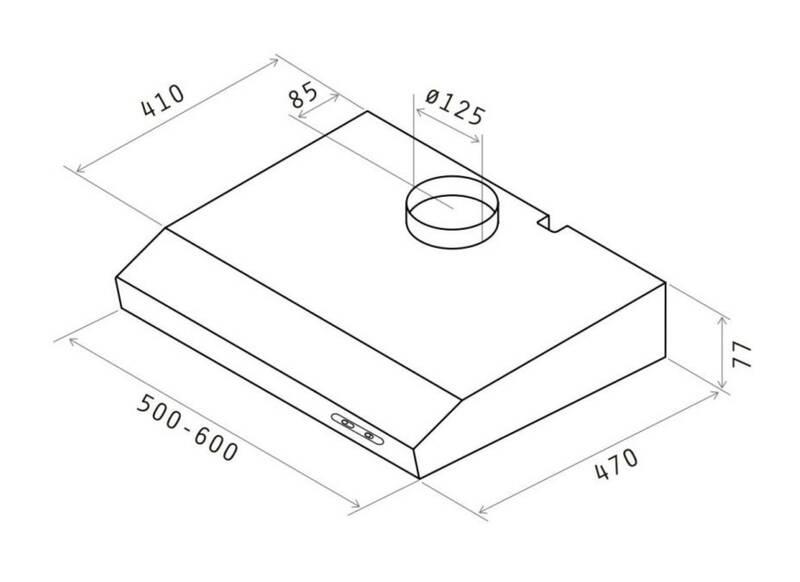 Odsavač par Elica VERVE WH F 50 bílý