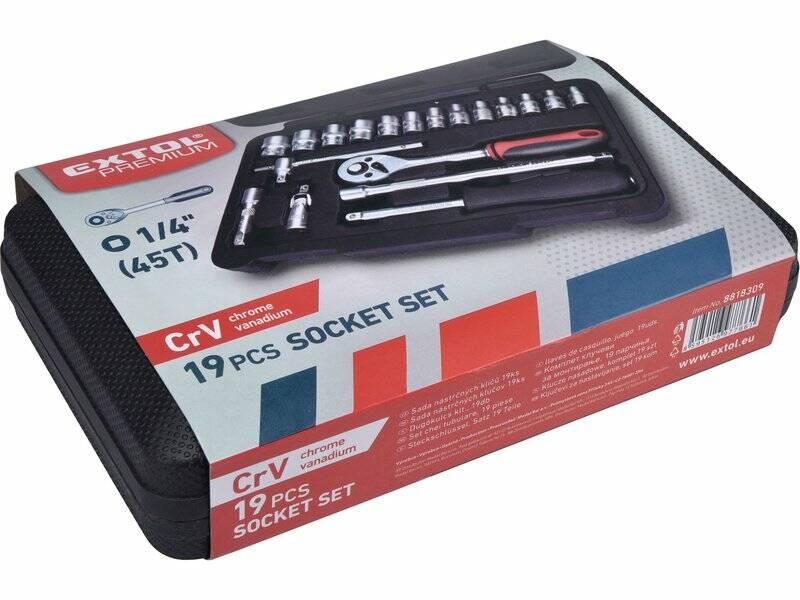 Sada gola klíčů EXTOL PREMIUM 19 ks, 1 4", 8818309