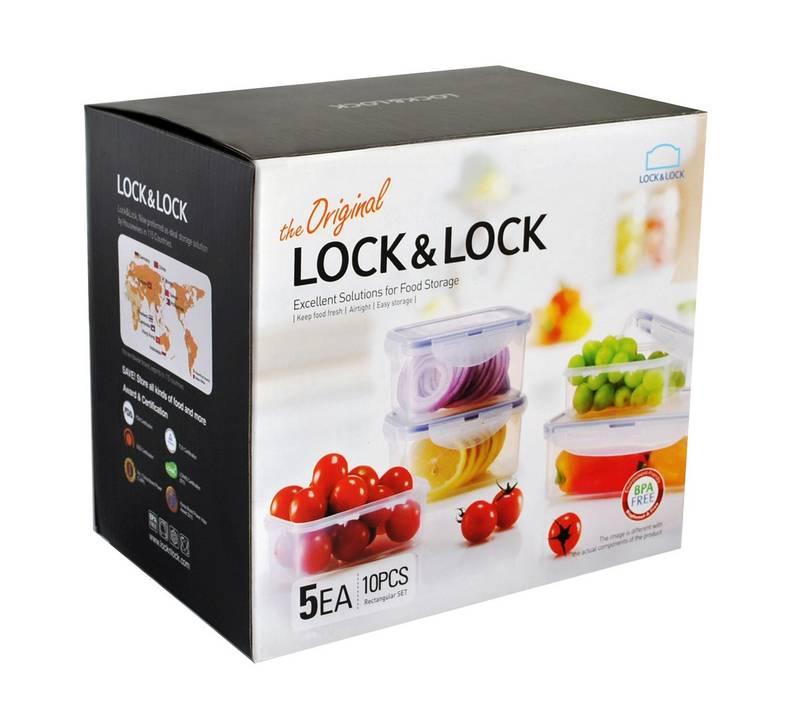 Sada potravinových dóz Lock&lock HPL806S5 5 ks plast