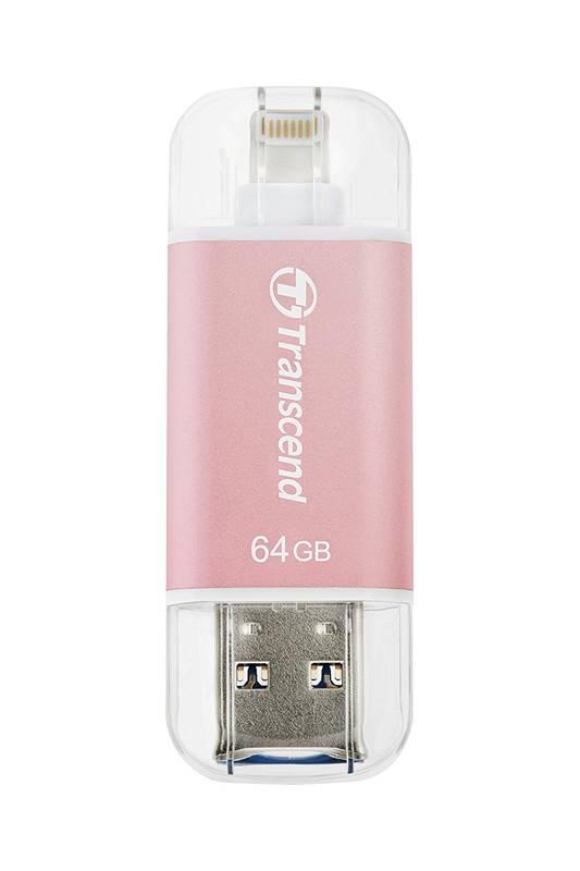 USB Flash Transcend JetDrive Go 300 64GB růžový
