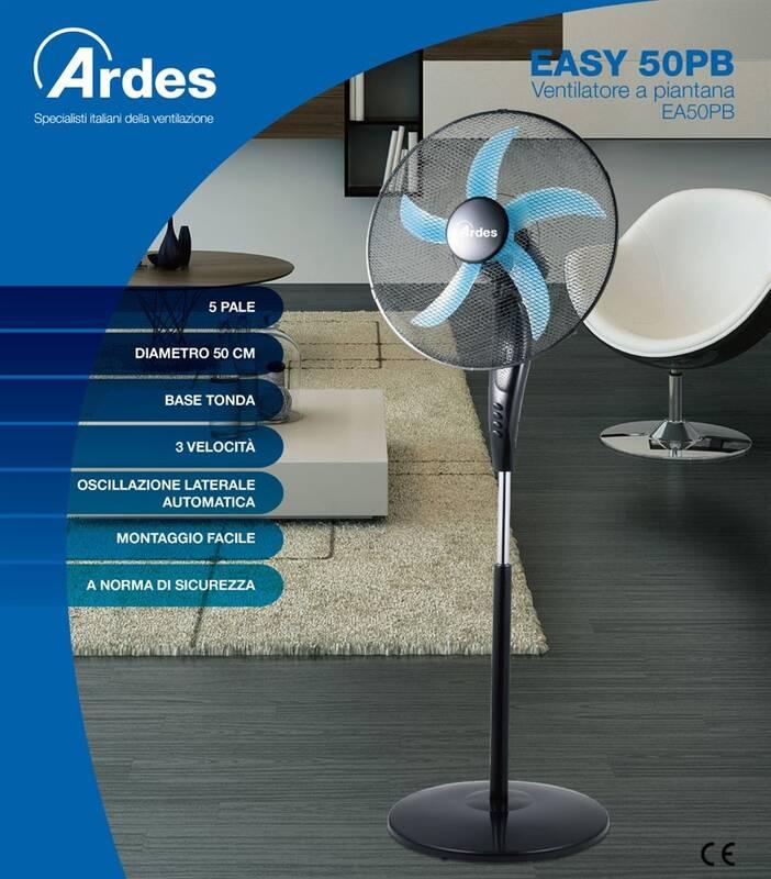 Ventilátor stojanový Ardes EA50PB černý