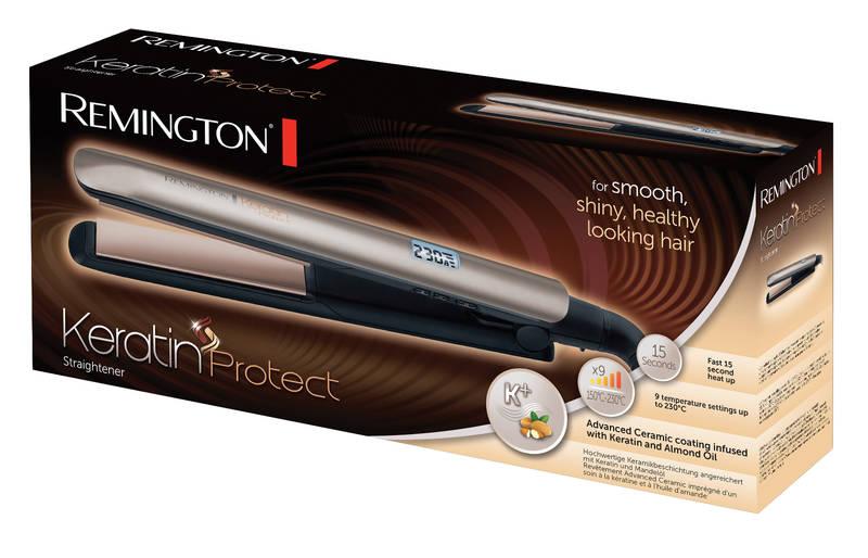 Žehlička na vlasy Remington Keratin Protect S8540 zlatá