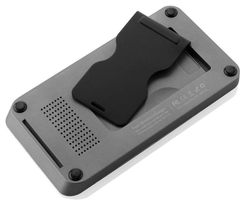 Bezdrátová nabíječka GND 10W, 2in1 černý