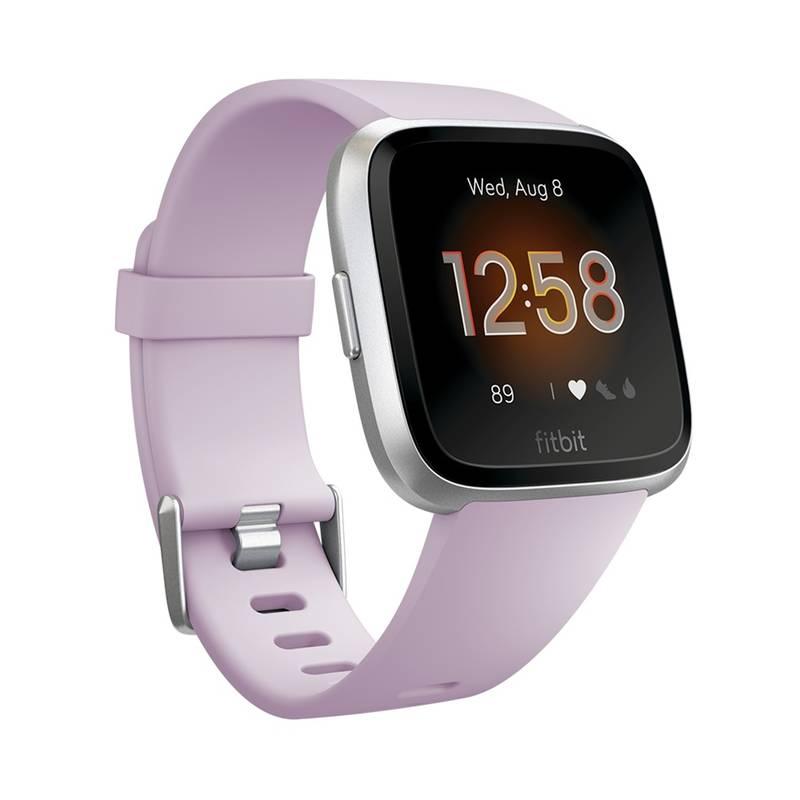 Chytré hodinky Fitbit Versa Lite - Lilac Band Silver case