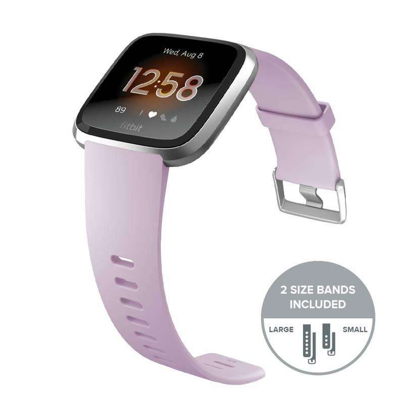 Chytré hodinky Fitbit Versa Lite - Lilac Band Silver case