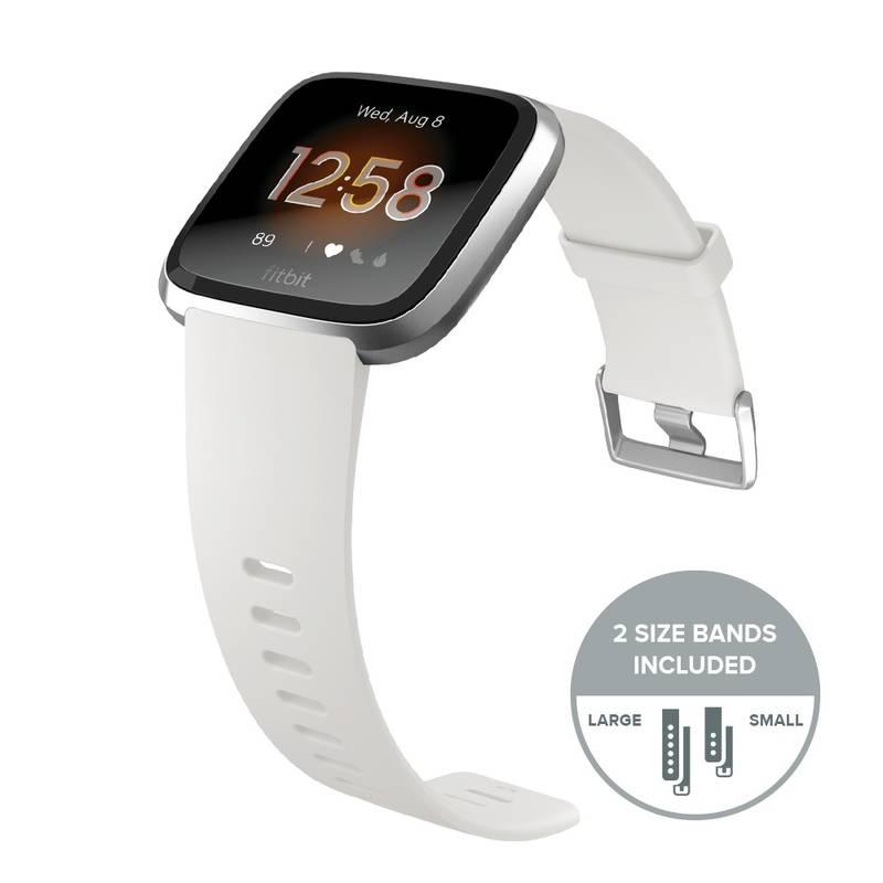 Chytré hodinky Fitbit Versa Lite - White Band Silver Case
