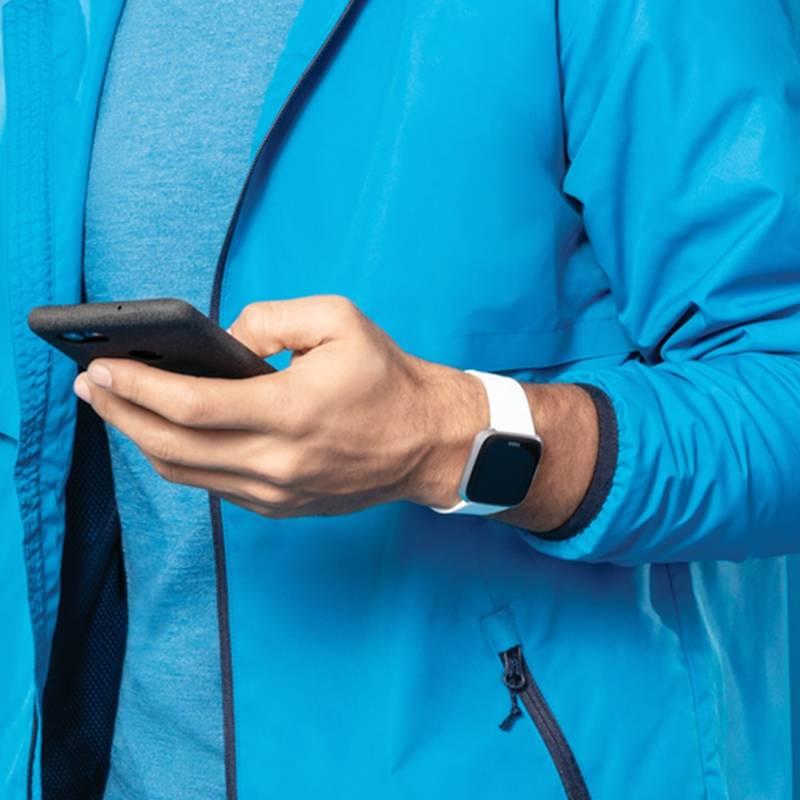 Chytré hodinky Fitbit Versa Lite - White Band Silver Case