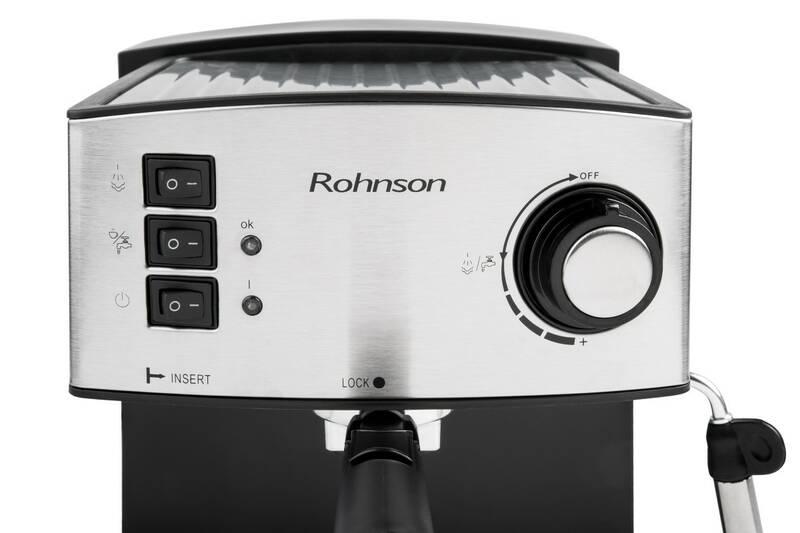 Espresso Rohnson R-980 stříbrné, Espresso, Rohnson, R-980, stříbrné