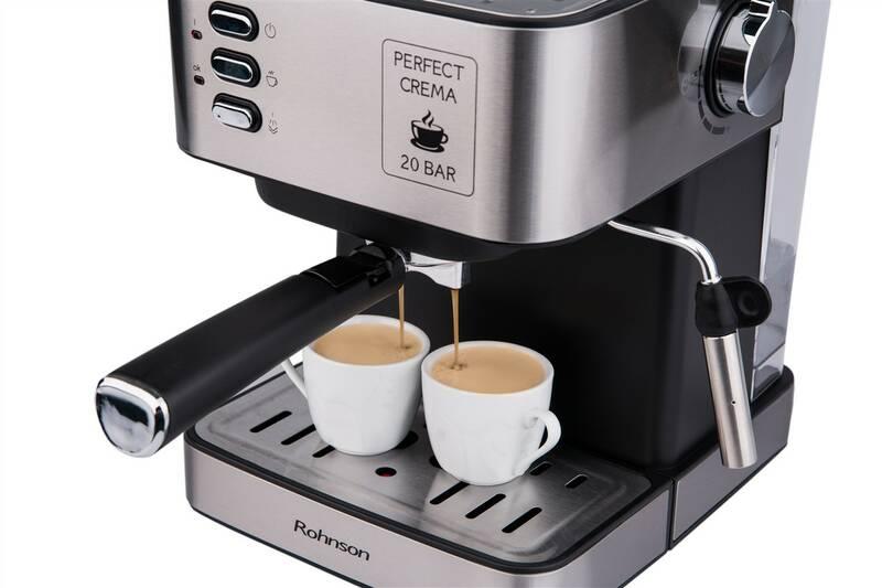 Espresso Rohnson R-982 stříbrné