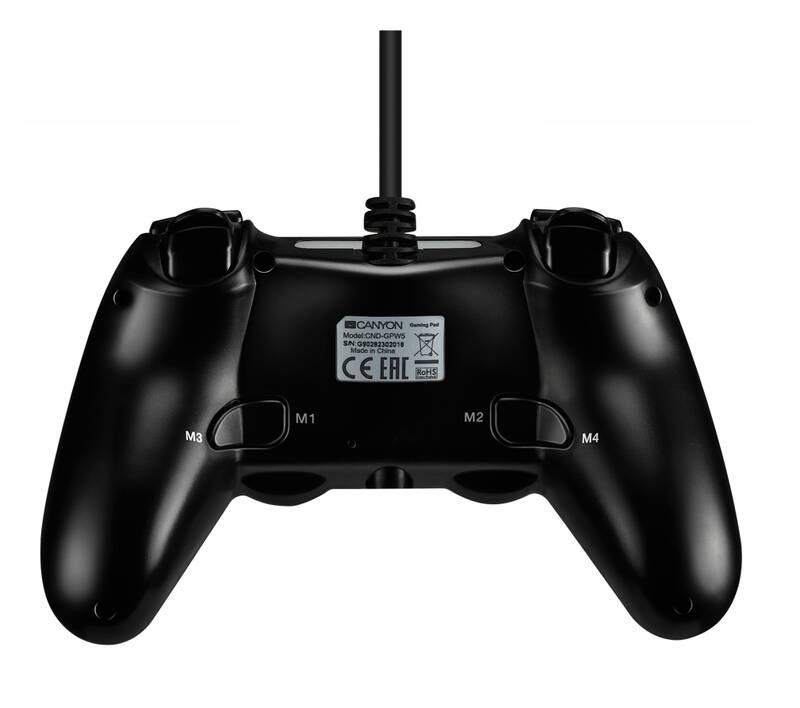 Gamepad Canyon pro PS4, drátový černý
