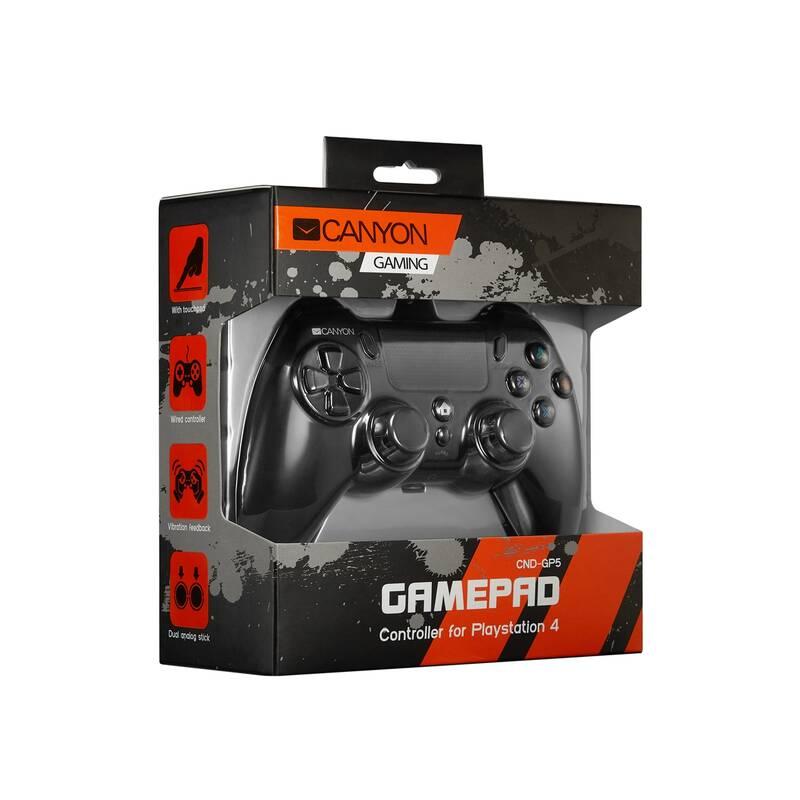 Gamepad Canyon pro PS4, drátový černý