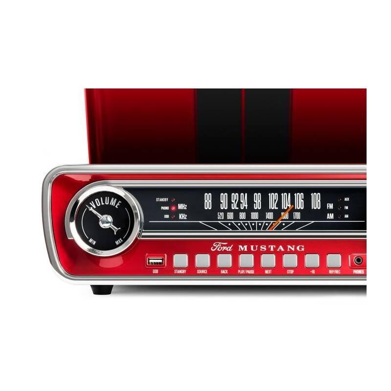 Gramofon ION Mustang Lp červený