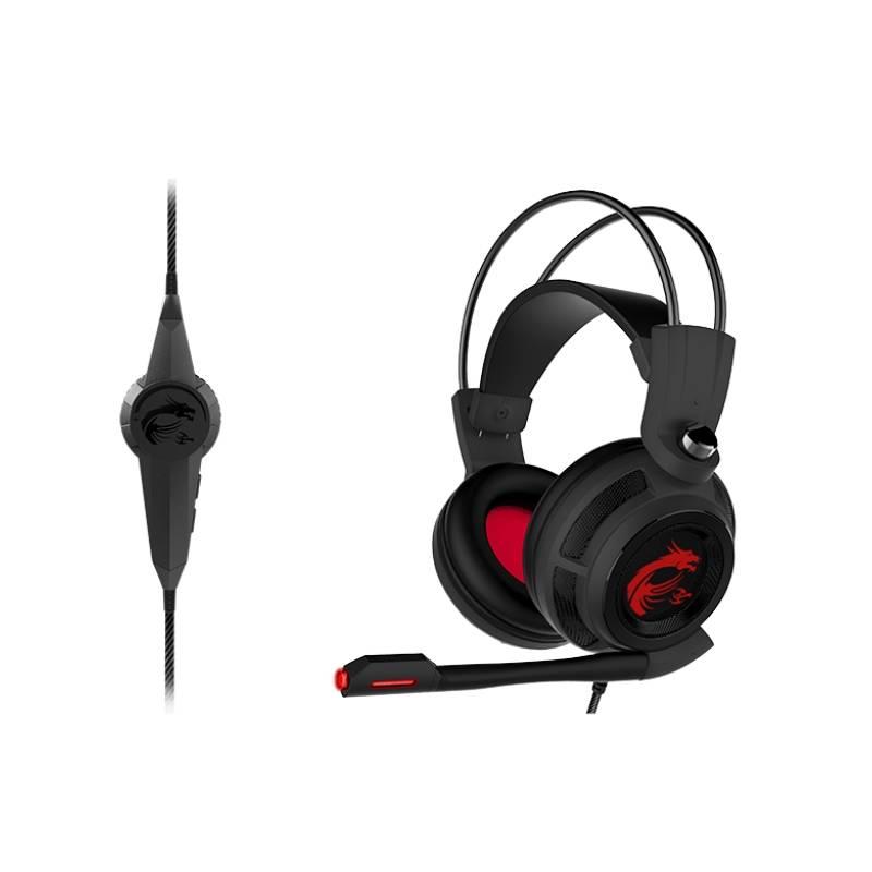 Headset MSI DS502 Gaming černý, Headset, MSI, DS502, Gaming, černý