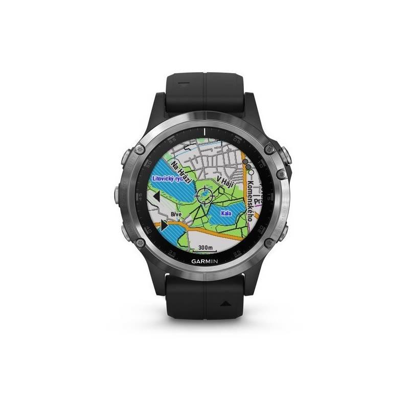 Hodiny Garmin Fenix5 Plus černé stříbrné