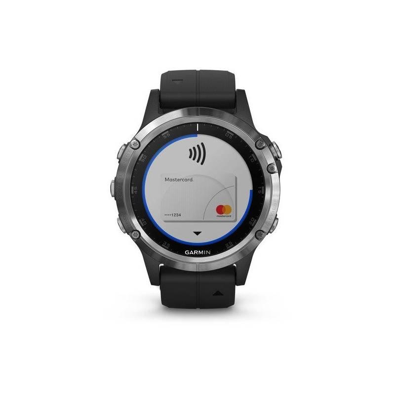 Hodiny Garmin Fenix5 Plus černé stříbrné