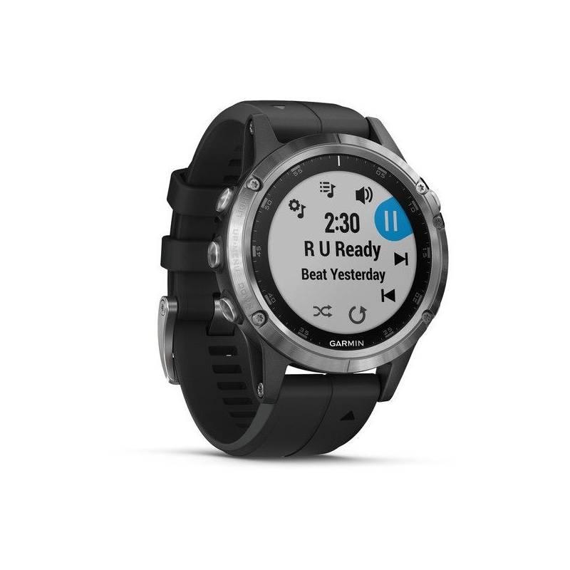 Hodiny Garmin Fenix5 Plus černé stříbrné