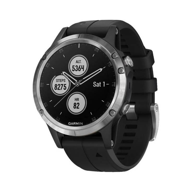 Hodiny Garmin Fenix5 Plus černé stříbrné
