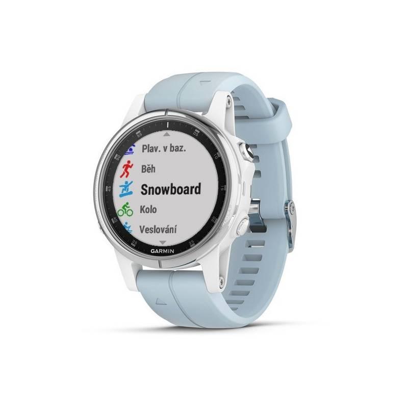 Hodiny Garmin Fenix5S Plus bílé modré