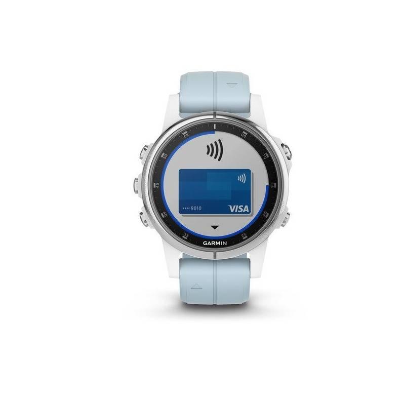 Hodiny Garmin Fenix5S Plus bílé modré
