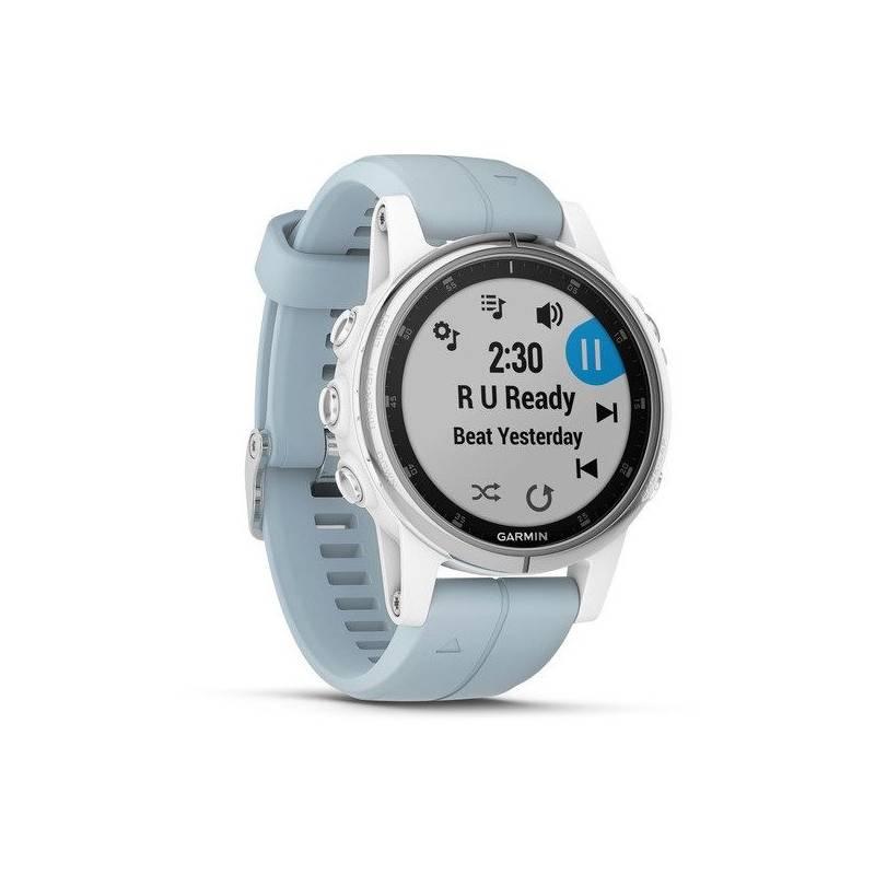 Hodiny Garmin Fenix5S Plus bílé modré