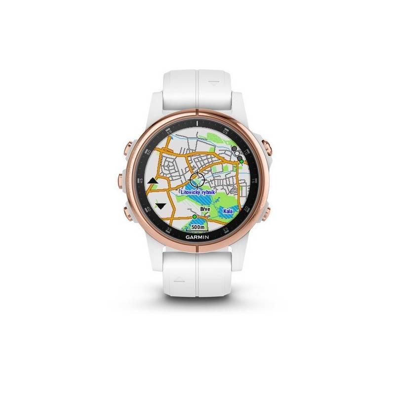 Hodiny Garmin Fenix5S Plus bílé zlaté